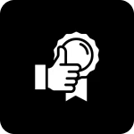 Approval badge with thumbs up